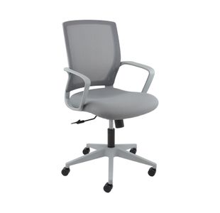 Jonas grey mesh back operator chair with grey fabric seat and grey base