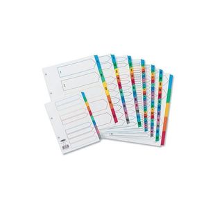 Concord Index 1-50 A4 White with Multicoloured Mylar Tabs 05001/CS50