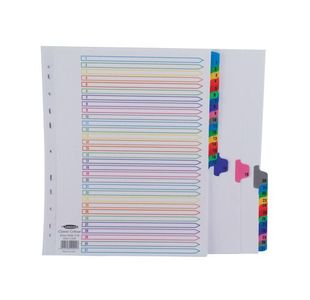Concord Index 1-31 A4 Extra Wide Multicoloured Mylar Tabs 10001/CS100