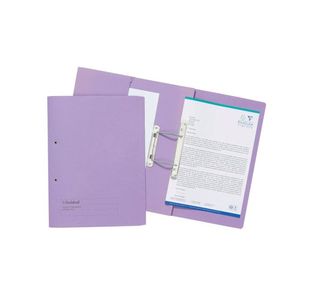 Exacompta Guildhall Transfer Spiral Pocket File 315gsm Foolscap Mauve (Pack of 25) 349-MVEZ
