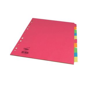 Concord Divider 10-Part A4 Extra Wide Bright (Pack of 20) 52299