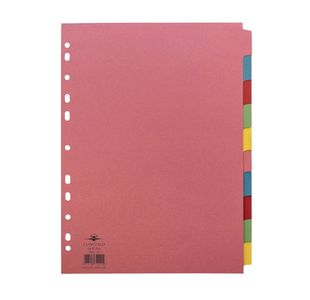 Concord 10-Part 5-Colour Dividers A4 Assorted 72099/J20