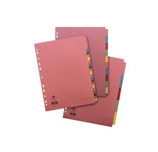 Concord Reinforced Divider 5-Part A4 160gsm Pastel Colours 77099