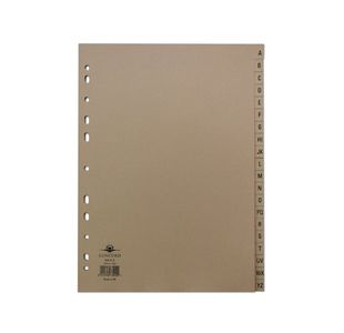 Concord Index A-Z 20-Part A4 Kraft Manilla Buff 78202/AZ2