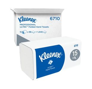 Kleenex Ultra Hand Towels V-Fold 3-Ply 96 Sheets White (Pack of 15) 6710