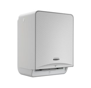 Kimberly Clark ICON Automatic Rolled Hand Towel Dispenser Grey and Faceplate Silver Mosaic 53691
