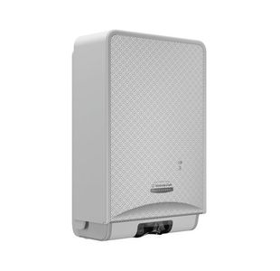 KC ICON Auto Soap and Sanitiser Dispenser Grey and Faceplate Silver Mosaic 53694