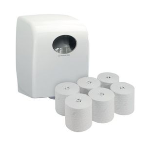 Scott Essential Rolled Hand Towel 350m White (Pack of 6) FOC Dispenser