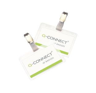 Q-Connect Hot Laminating ID Badge with Clip (Pack of 25) KF00302