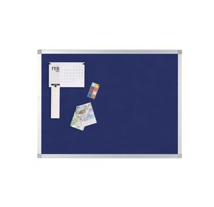 Q-Connect Aluminium Frame Felt Noticeboard with Fixing Kit 1800x1200mm Blue KF01078