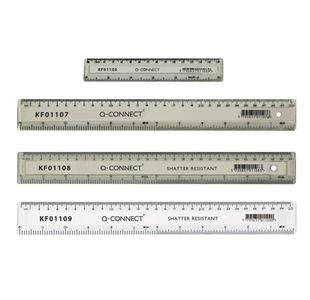 Q-Connect Metric and Imperial Ruler Clear 150mm KF01106