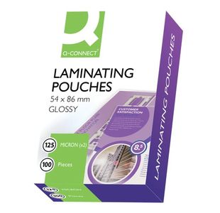 Q-Connect 54x86mm Laminating Pouches 250 Micron (Pack of 100) KF01203