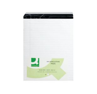 Q-Connect Ruled Stitch Bound Executive Pad 52 Leaves 104 Pages A4 White (Pack of 10) KF01386