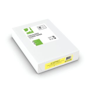 Q-Connect Bright Yellow Coloured A4 Copier Paper 80gsm Ream (Pack of 500) KF01426
