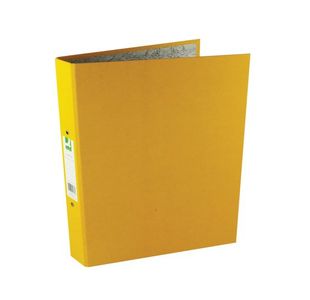 Q-Connect 2 Ring 25mm Paper Over Board Yellow A4 Binder (10 Pack) KF01473