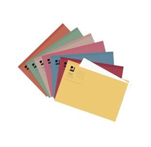 Q-Connect Square Cut Folder Lightweight 180gsm Foolscap Assorted (Pack of 100) KF01491