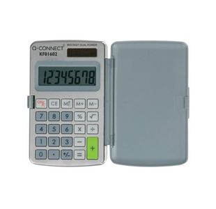 Q-Connect 8-Digit Pocket Calculator Extra Large Display 99x58x6mm KF01602