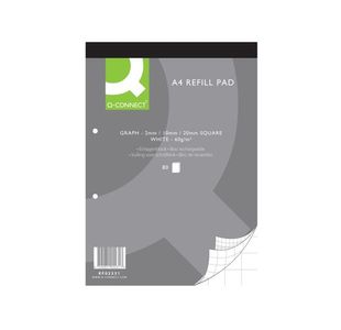 Q-Connect A4 Graph Refill Pad 80 Sheet (10 Pack) KF02231