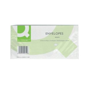Q-Connect DL Envelopes Wallet Window Peel and Seal 100gsm White (Pack of 500) KF03000