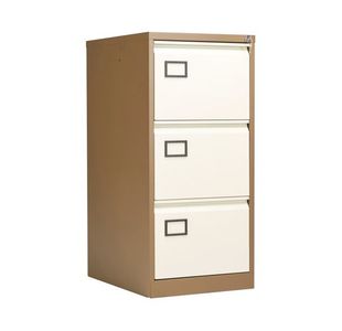 Jemini 3 Drawer Filing Cabinet 470x622x1016mm Coffee/Cream KF03004