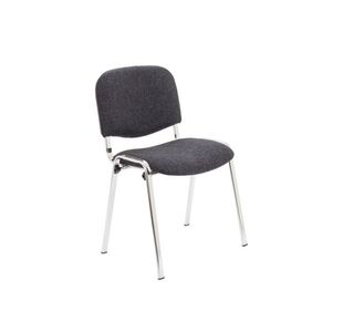 Jemini Ultra Multipurpose Stacking Chair 532x585x805mm Charcoal/Chrome KF03350