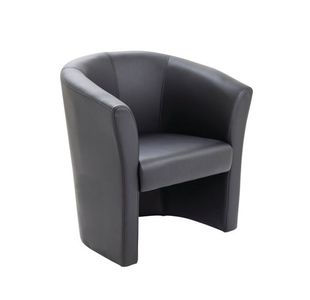 Avior Vinyl Tub Chair 735x615x770mm Black KF03527