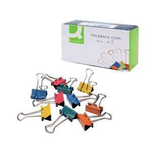 Q-Connect Foldback Clip 19mm Assorted (Pack of 10) KF03651