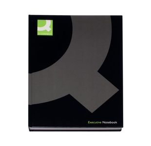 Q-Connect Hardback Casebound Notebook A4 Black (Pack of 3) KF03725