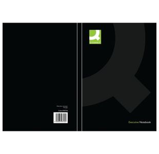 Q-Connect Hardback Casebound Notebook A5 Black (Pack of 3) KF03726
