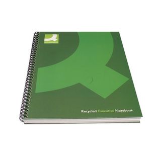 Q-Connect Recycled Wirebound Notebook A5 Green (Pack of 3) KF03732