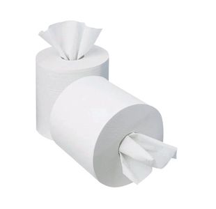2Work Mini Centrefeed Roll 1-Ply 120m White (Pack of 12) KF03784