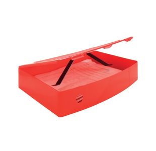 Q-Connect Polypropylene PolyBox File Foolscap Red KF04104