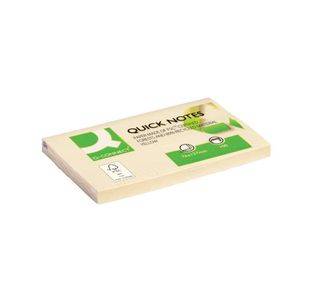 Q-Connect Quick Notes Recycled 76x127mm Yellow (Pack of 12) KF05610