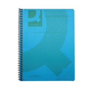 Q-Connect Spiral Bound Polypropylene Notebook 160 Pages A5 Blue (5 Pack) KF10034