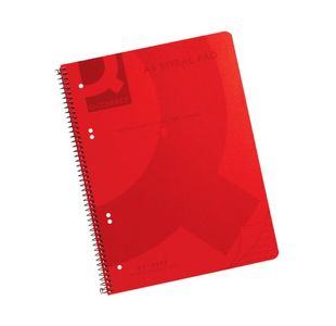Q-Connect Spiral Bound Polypropylene Notebook 160 Pages A4 Red (5 Pack) KF10038