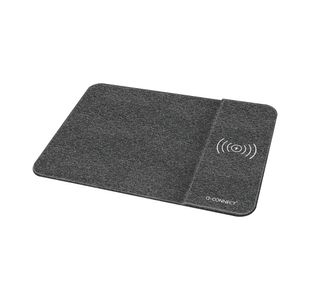 Q-Connect Mouse Mat with Wireless Charger Grey KF10097