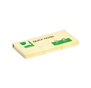 Q-Connect Quick Notes 38 x 51mm Yellow (12 Pack) KF10500
