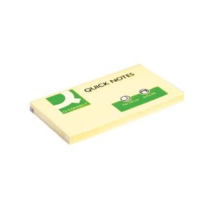 Q-Connect Quick Notes 76 x 127mm Yellow (12 Pack) KF10503