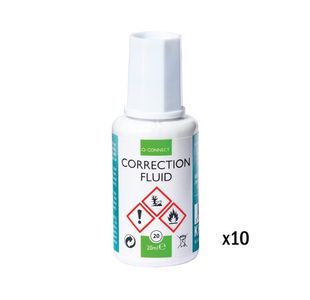 Q-Connect Correction Fluid 20ml (10 Pack) KF10507Q