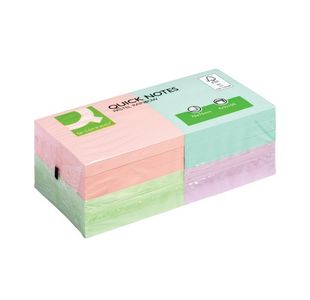 Q-Connect Quick Notes 76x76mm Pastel (Pack of 12) KF10509