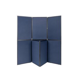 Q-Connect 7 Panel Display Board 1800x1800mm Blue/Grey DSP330517