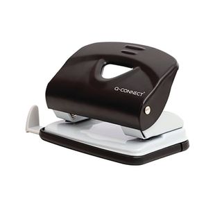 Q-Connect Medium Duty Metal Desk Hole Punch Black KF14217