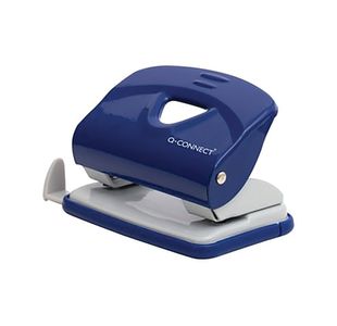Q-Connect Medium Duty Metal Desk Hole Punch Blue KF14218
