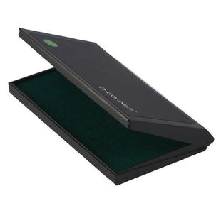 Q-Connect Stamp Pad Metal Case Large 126 x 81mm Green KF15439