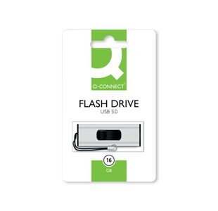 Q-Connect USB 3.0 Slider 16GB Flash Drive Silver/Black KF16369