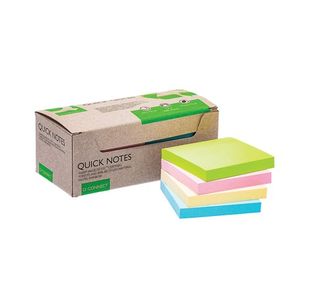 Q-Connect Recycled Notes 76x76mm Pastel Rainbow (Pack of 12) KF17324