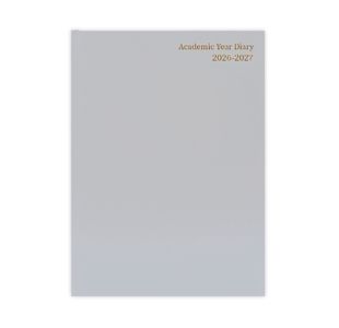 5 Star Academic Diary Day Per Page A4 Silver Grey 2026-2027 FS668102
