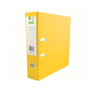 Q-Connect 70mm Lever Arch File Polypropylene A4 Yellow (10 Pack) KF20023