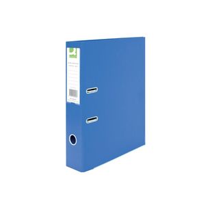 Q-Connect 70mm Lever Arch File Polypropylene Foolscap Blue (Pack of 10) KF20026