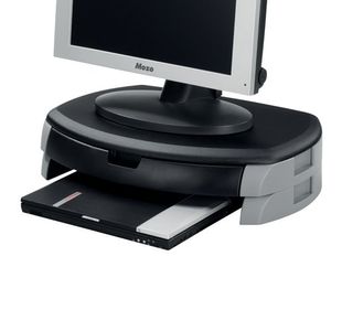 Q-Connect Monitor/Printer Stand with Storage Drawer Black KF20081
